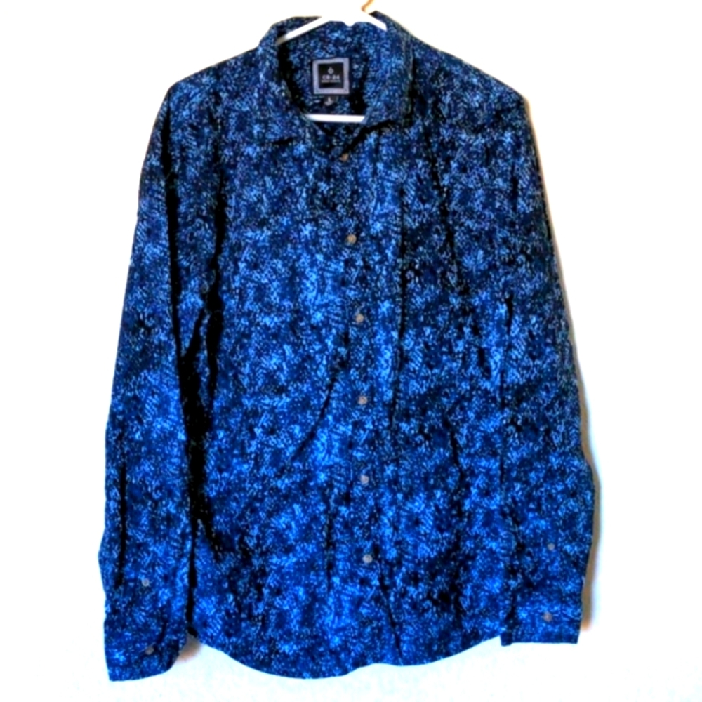 CR-24 Birdie Cromato Men's Blue Casual Button Down Shirt